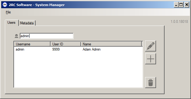 System Manager - User List